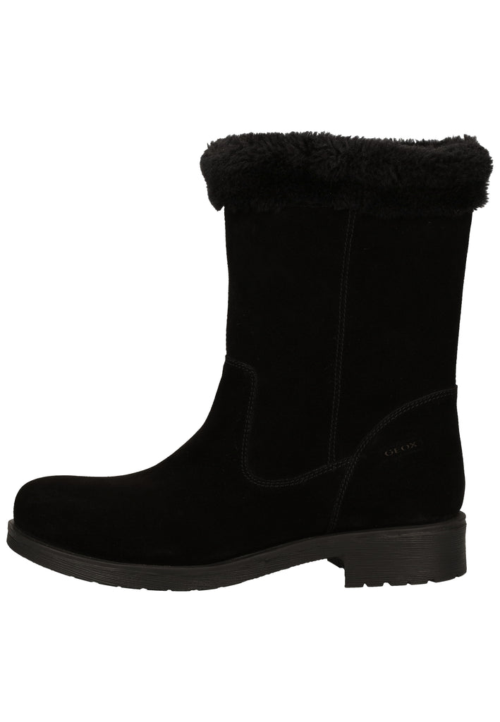 Geox Stiefelette Leder/Textil Schwarz Warmfutter - surf4shoes