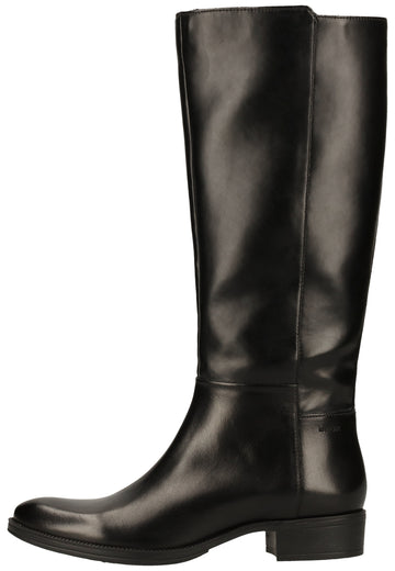 Geox Stiefel Leder/Synthetik Schwarz - surf4shoes