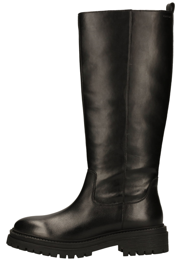 Geox Stiefel Leder/Synthetik Schwarz - surf4shoes