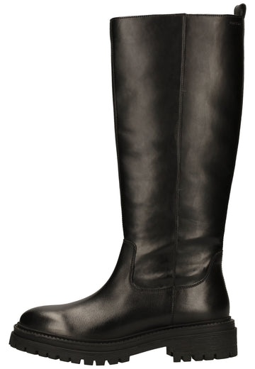 Geox Stiefel Leder/Synthetik Schwarz - surf4shoes