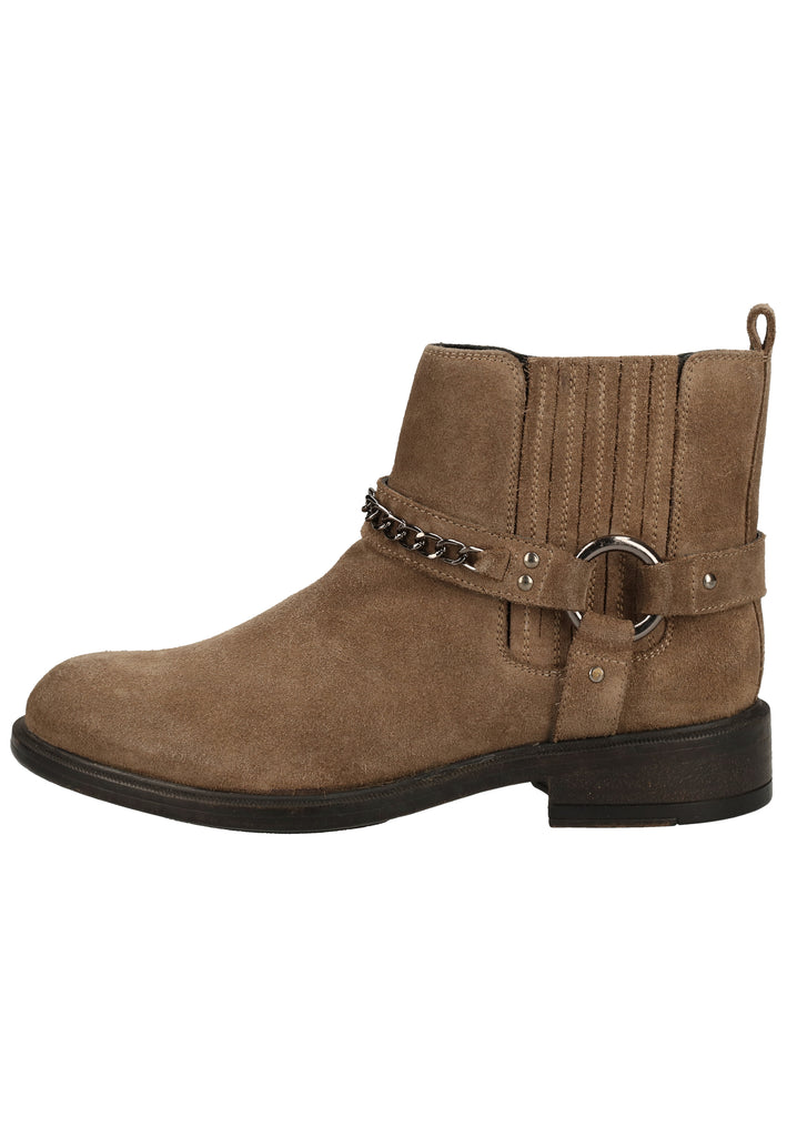 Geox Stiefelette Veloursleder Beige - surf4shoes