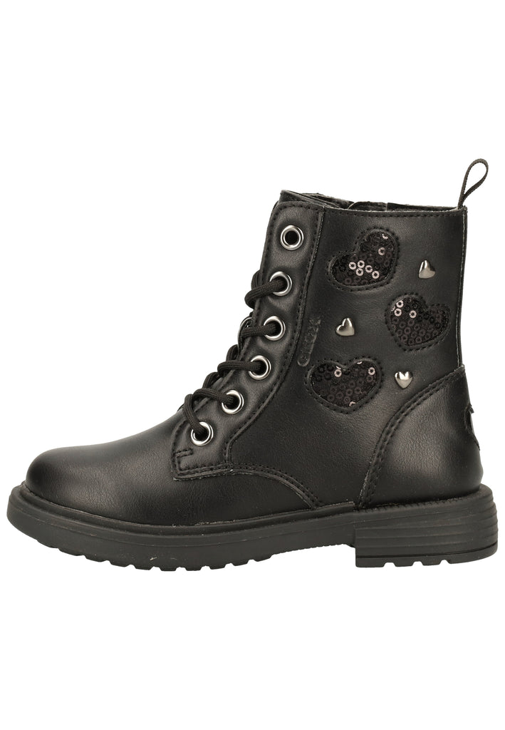 Geox Stiefelette Lederimitat/Textil Schwarz - surf4shoes