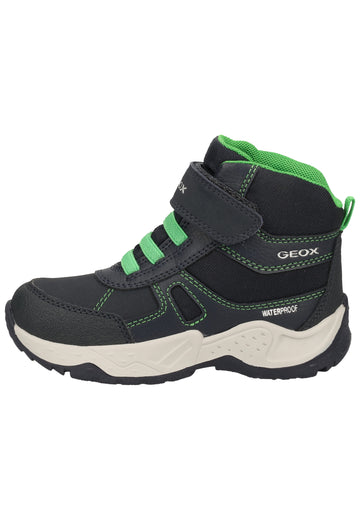 Geox Stiefel Lederimitat/Mesh Navy/Grün - surf4shoes
