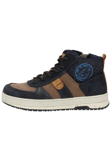 Geox Sneaker Leder/Textil Braun/Navy - surf4shoes