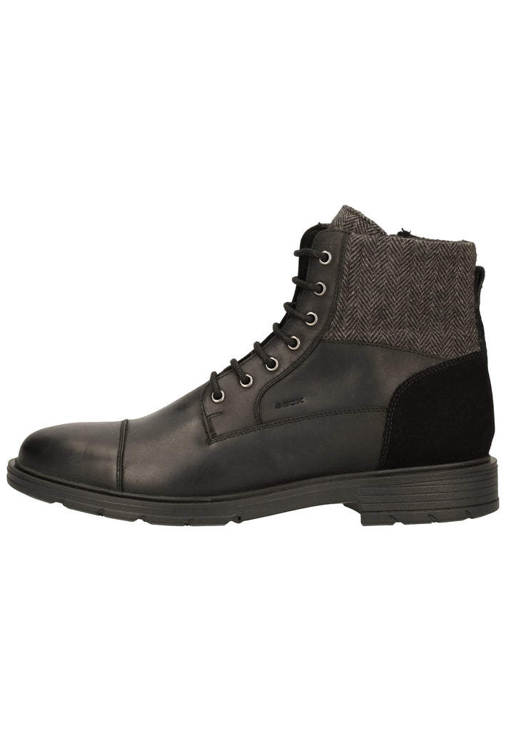 Geox Stiefelette Leder/Textil Schwarz Warmfutter - surf4shoes