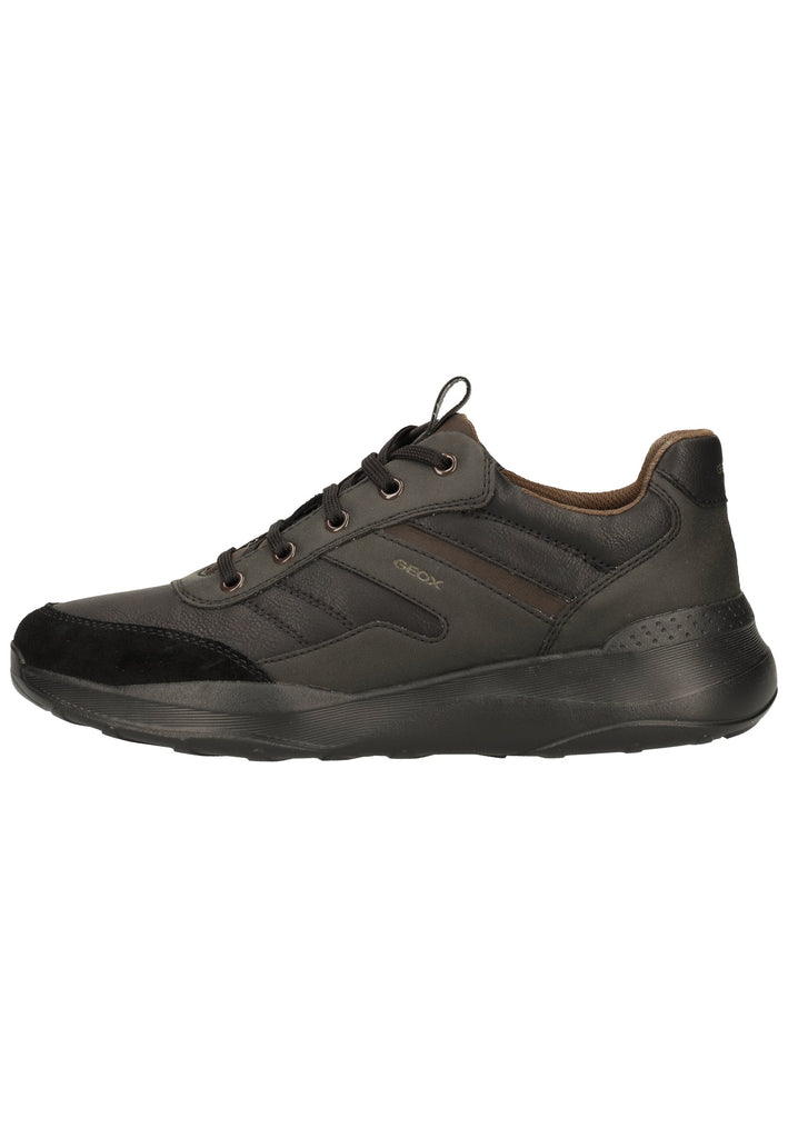 Geox Sneaker Lederimitat/Nylon Schwarz - surf4shoes