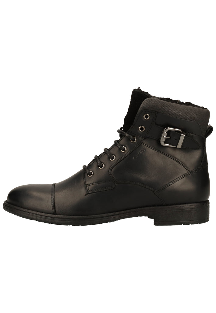 Geox Stiefelette Leder/Textil Schwarz Warmfutter - surf4shoes