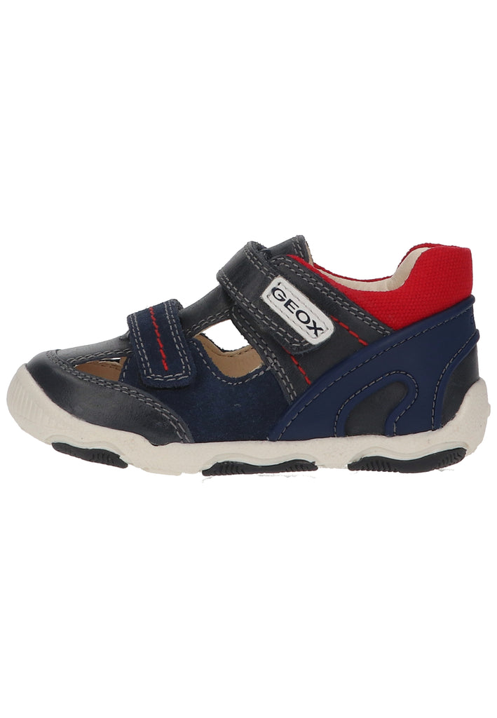 Geox Sneaker Leder/Textil Navy/Rot - surf4shoes