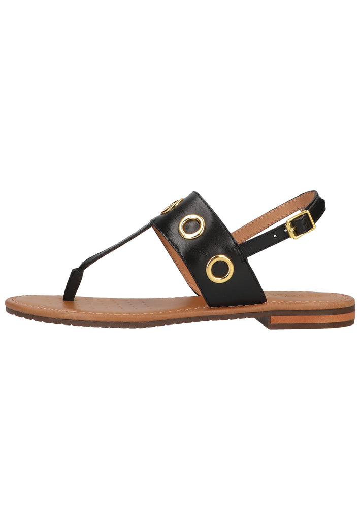 Geox Zehensteg Leder Schwarz - surf4shoes