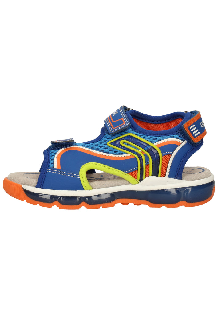 Geox Sandalen Lederimitat/Mesh Blau/Orange - surf4shoes