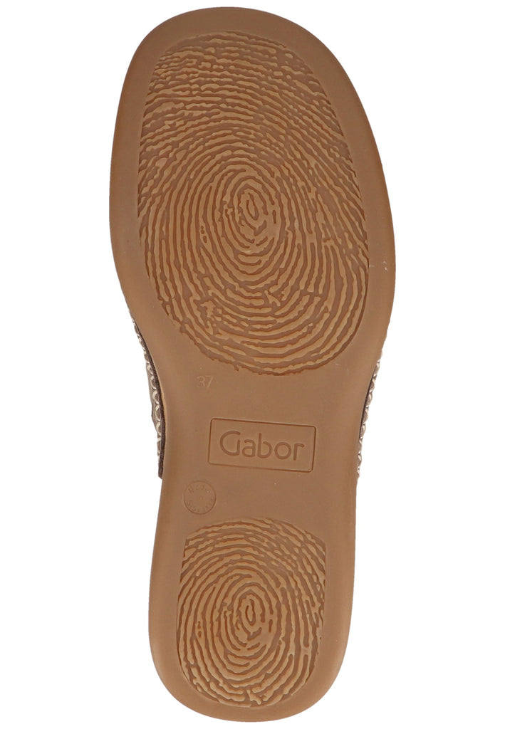 Gabor Pantoletten Nubukleder Fumo - surf4shoes