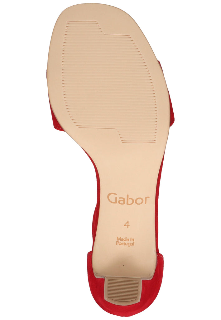 Gabor Sandalen Leder Rubinrot - surf4shoes