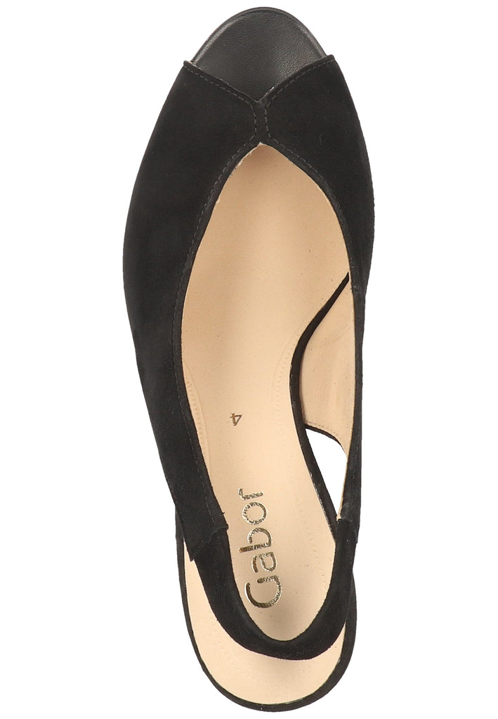 Gabor Pumps Lederimitat Schwarz - surf4shoes