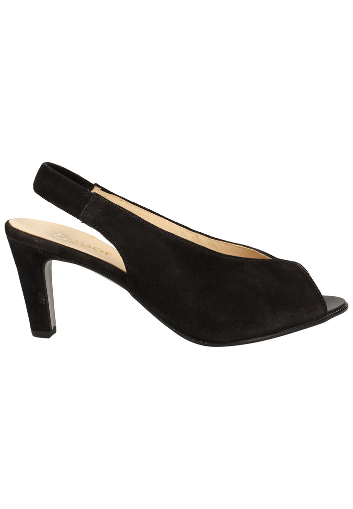 Gabor Pumps Lederimitat Schwarz - surf4shoes