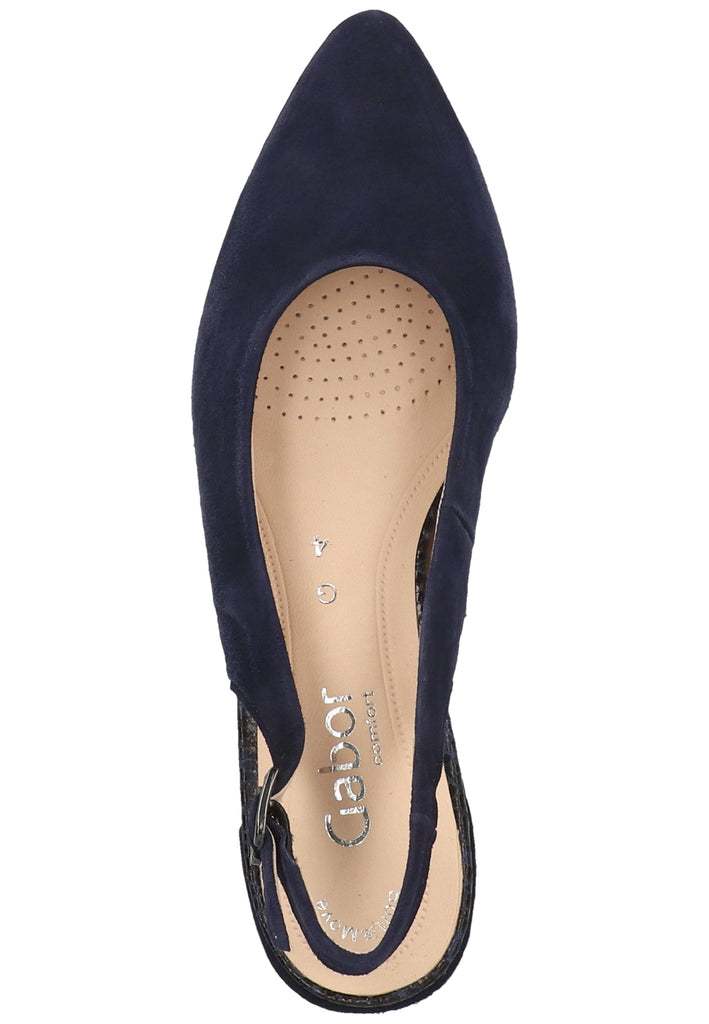 Gabor Pumps Samt Blau - surf4shoes