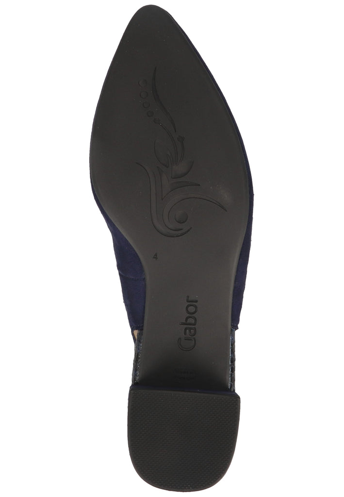 Gabor Pumps Samt Blau - surf4shoes