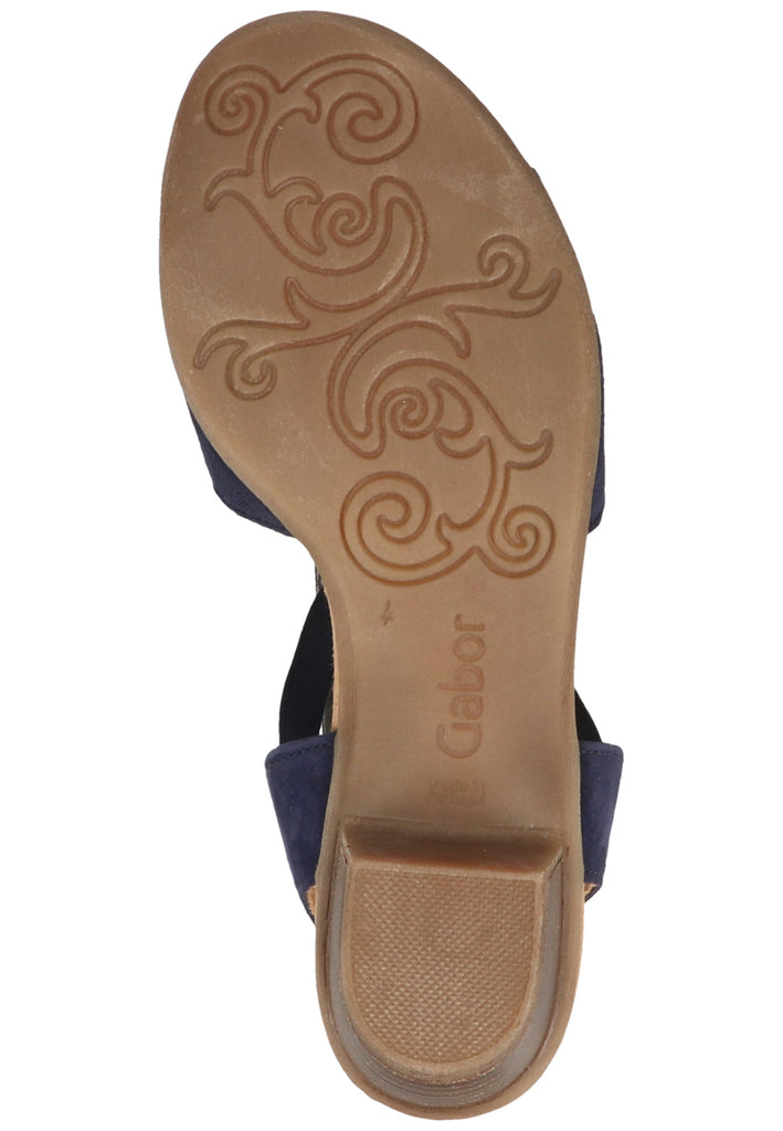 Gabor Sandalen Leder Blau - surf4shoes