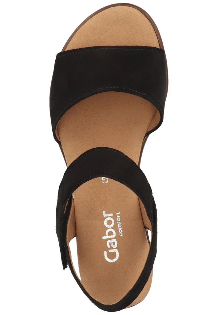 Gabor Sandalen Leder Schwarz - surf4shoes