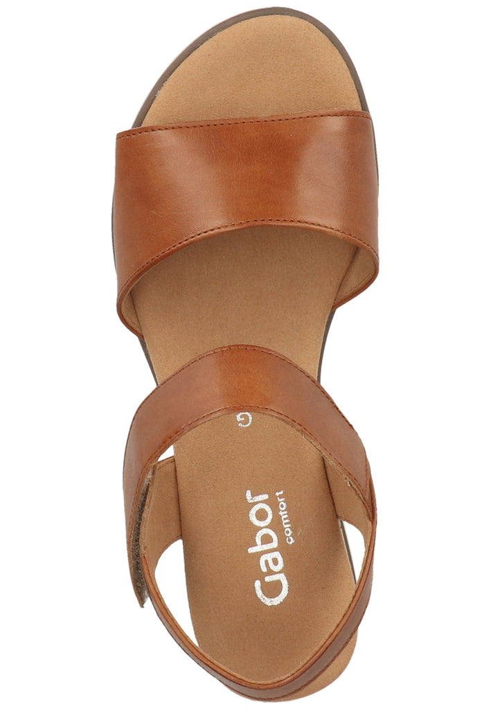 Gabor Sandalen Leder Camel - surf4shoes