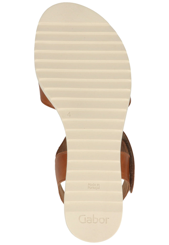 Gabor Sandalen Leder Camel - surf4shoes
