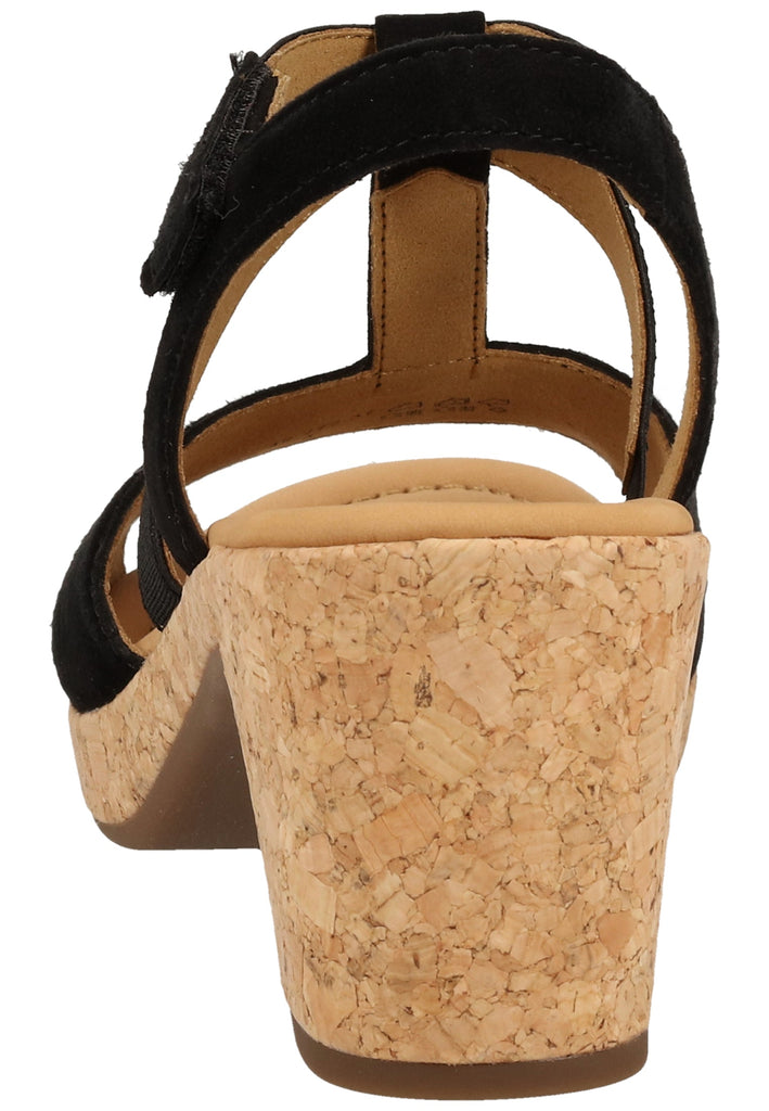 Gabor Sandalen Leder/Textil Schwarz - surf4shoes