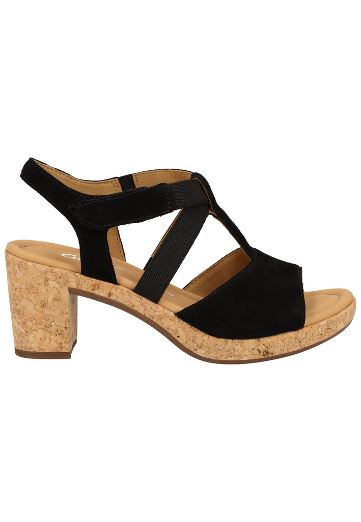 Gabor Sandalen Leder/Textil Schwarz - surf4shoes