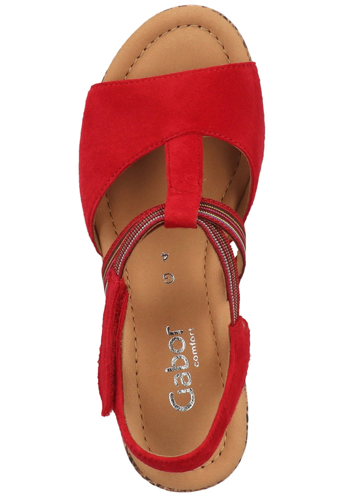 Gabor Sandalen Leder/Textil Rot - surf4shoes
