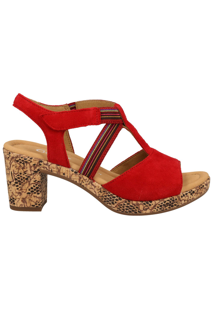 Gabor Sandalen Leder/Textil Rot - surf4shoes