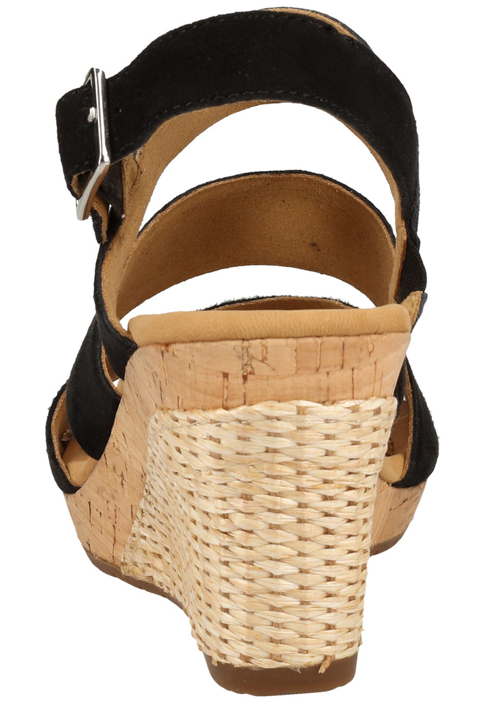 Gabor Sandalen Nubukleder Schwarz - surf4shoes