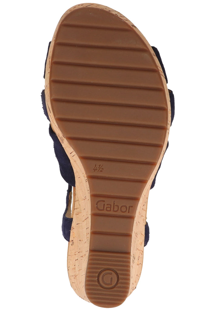 Gabor Sandalen Veloursleder Blau - surf4shoes