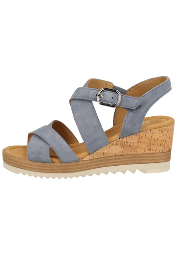 Gabor Sandalen Leder Blau - surf4shoes