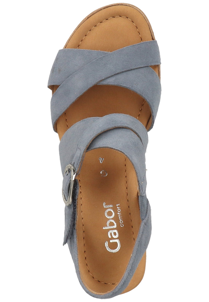 Gabor Sandalen Leder Blau - surf4shoes
