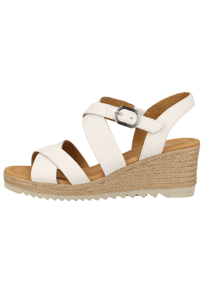 Gabor Sandalen Lederimitat Weiß - surf4shoes