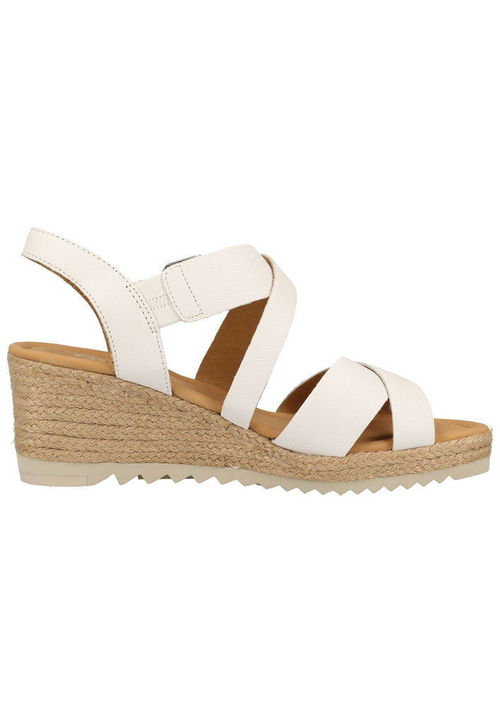 Gabor Sandalen Lederimitat Weiß - surf4shoes
