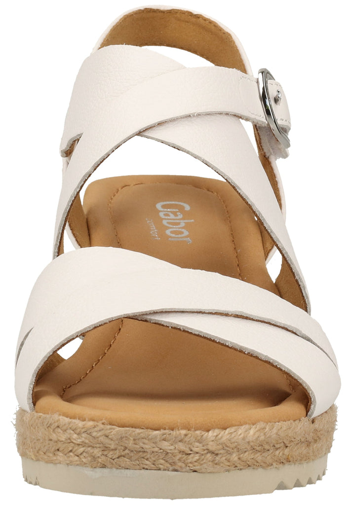 Gabor Sandalen Lederimitat Weiß - surf4shoes