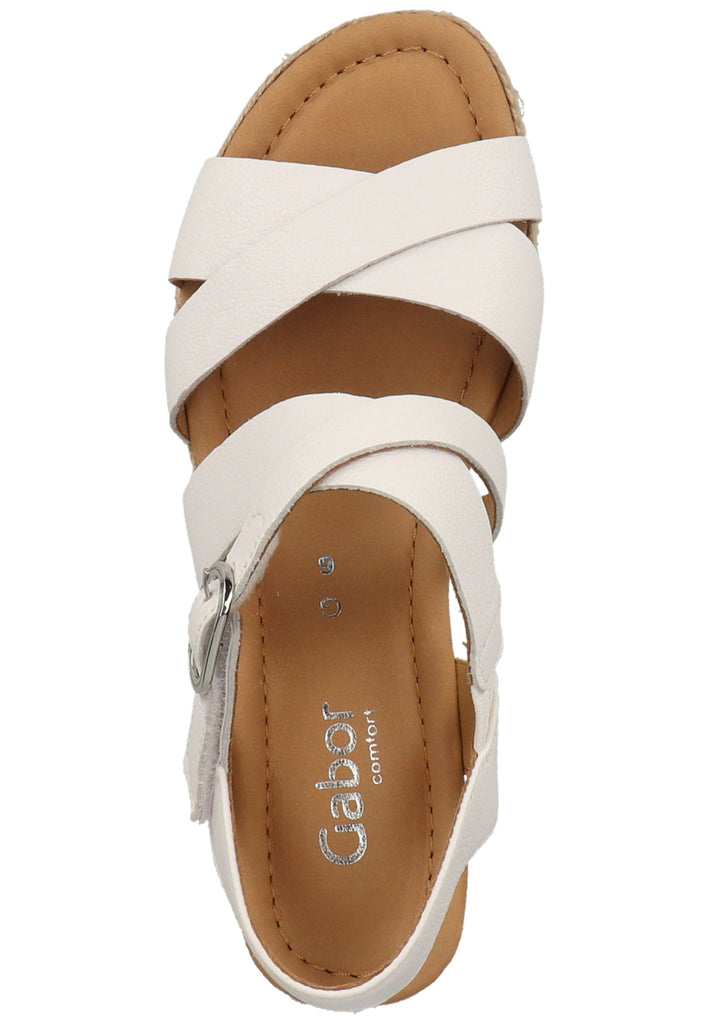 Gabor Sandalen Lederimitat Weiß - surf4shoes
