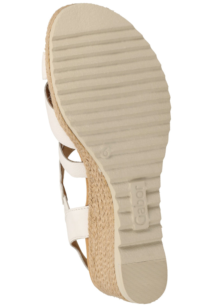 Gabor Sandalen Lederimitat Weiß - surf4shoes