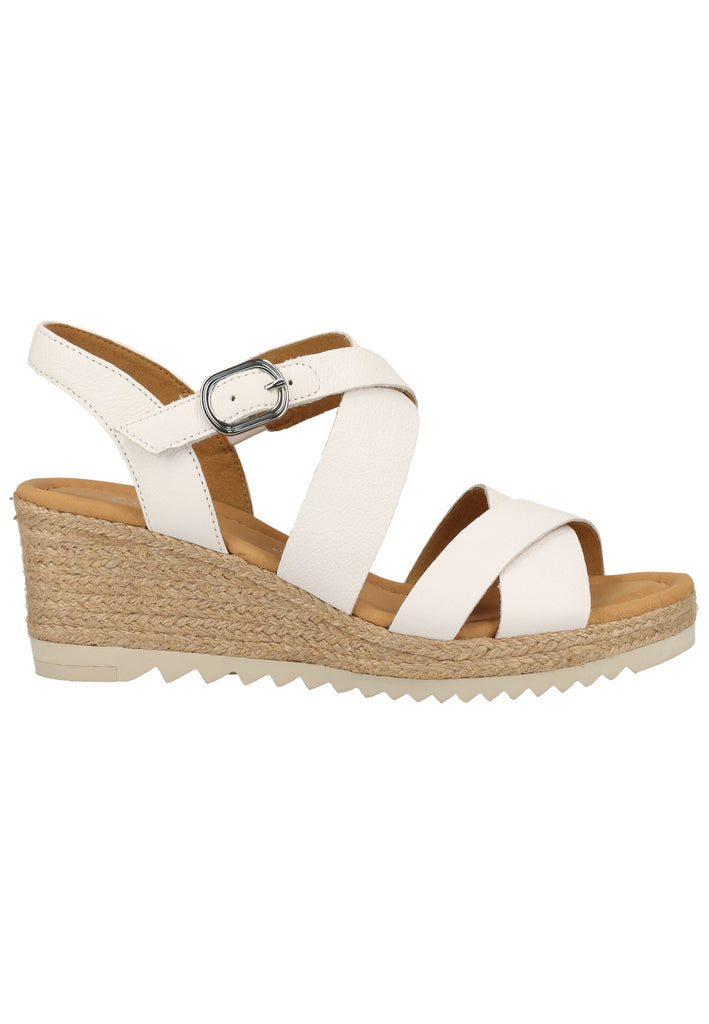 Gabor Sandalen Lederimitat Weiß - surf4shoes