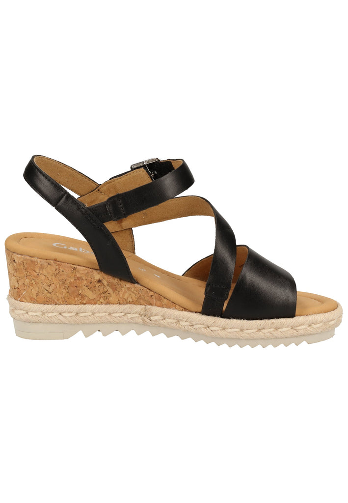 Gabor Sandalen Leder Schwarz - surf4shoes