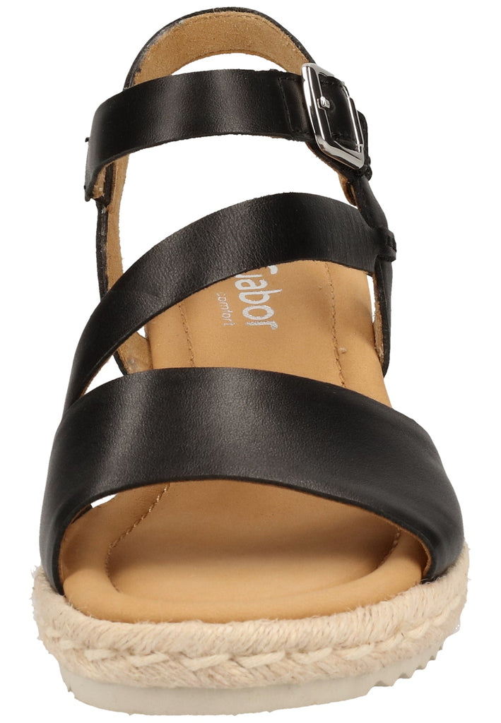 Gabor Sandalen Leder Schwarz - surf4shoes