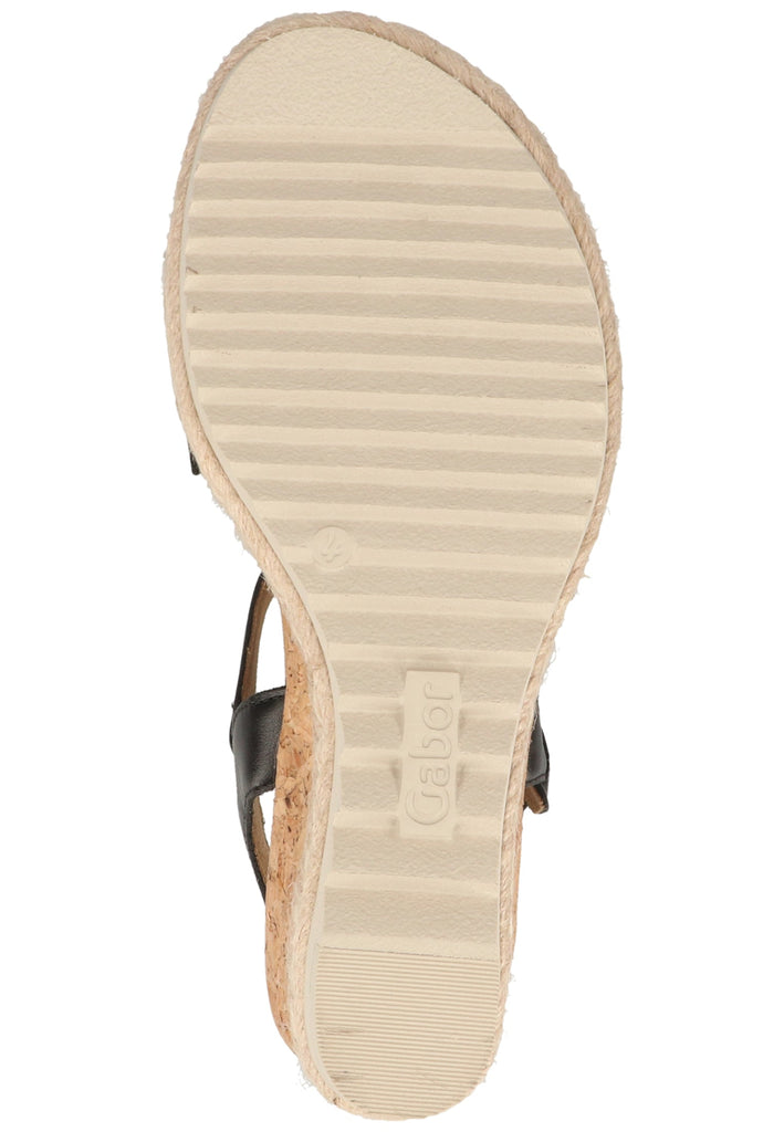 Gabor Sandalen Leder Schwarz - surf4shoes