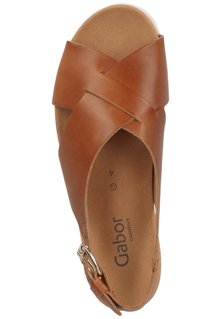 Gabor Sandalen Lederimitat Camel - surf4shoes