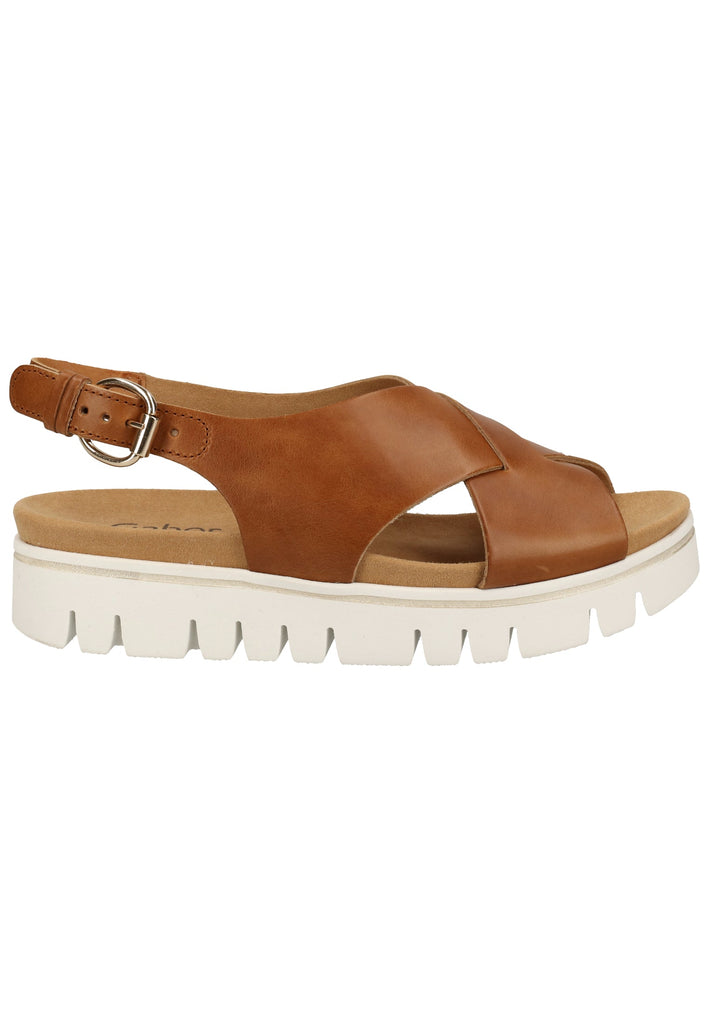 Gabor Sandalen Lederimitat Camel - surf4shoes