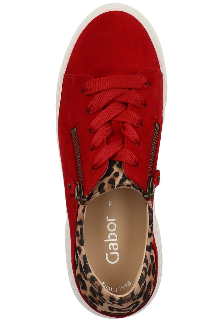 Gabor Sneaker Leder Rot - surf4shoes