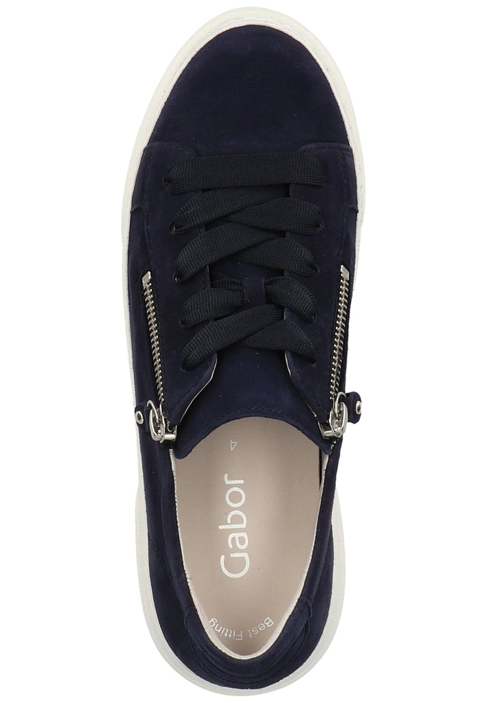 Gabor Sneaker Samt Blau - surf4shoes