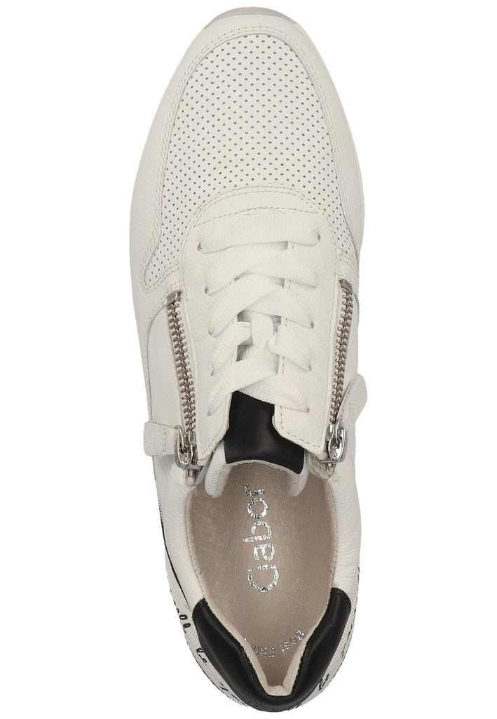 Gabor Sneaker Leder Weiß/Schwarz - surf4shoes