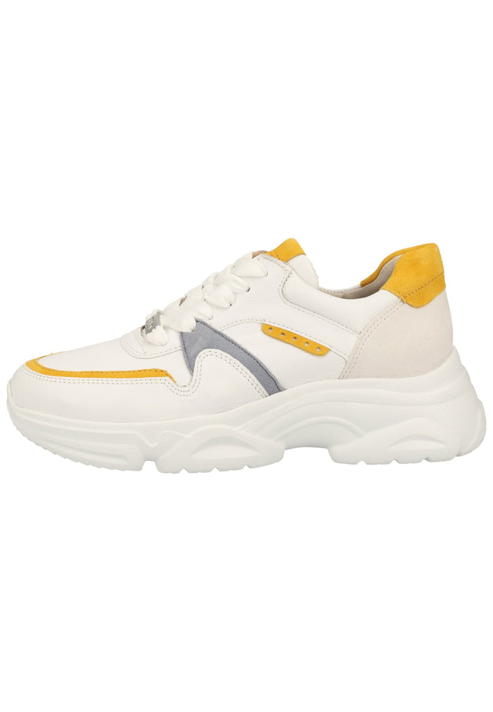 Gabor Sneaker Leder Weiß/Gelb - surf4shoes