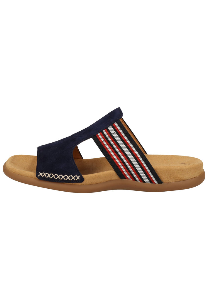 Gabor Pantoletten Leder/Textil Blau - surf4shoes