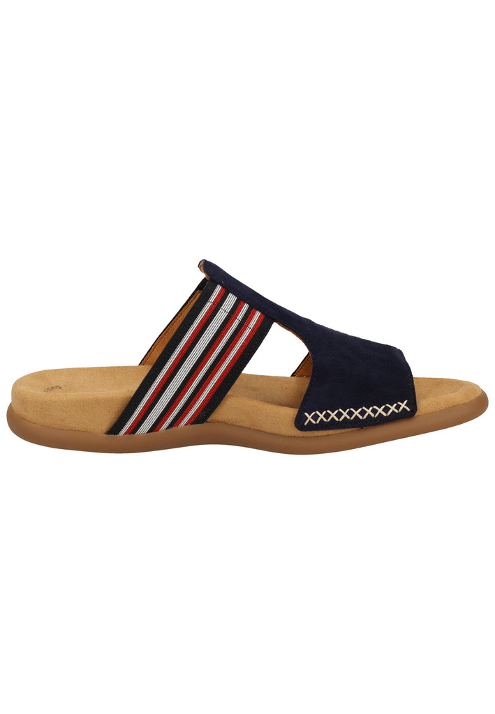 Gabor Pantoletten Leder/Textil Blau - surf4shoes