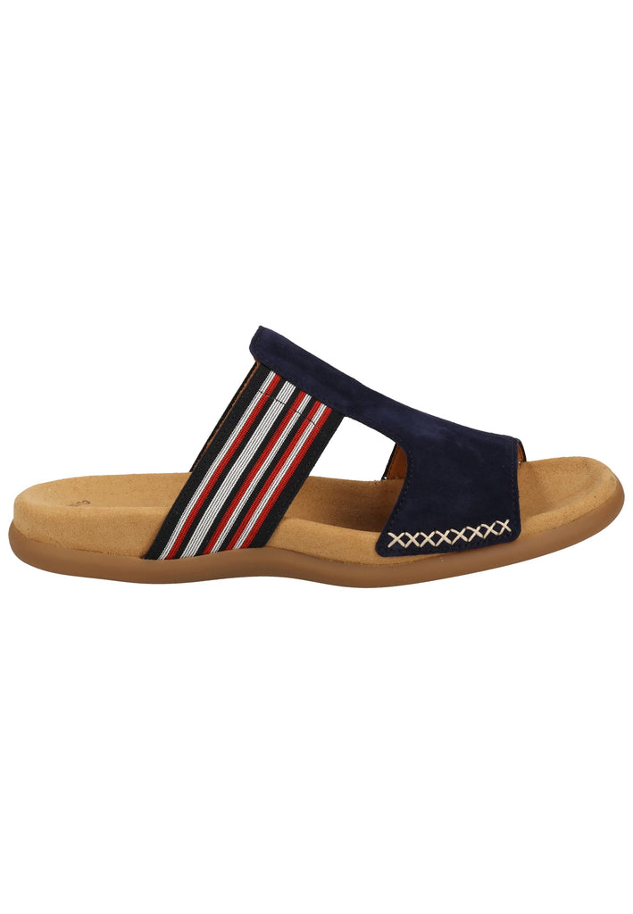Gabor Pantoletten Leder/Textil Blau - surf4shoes